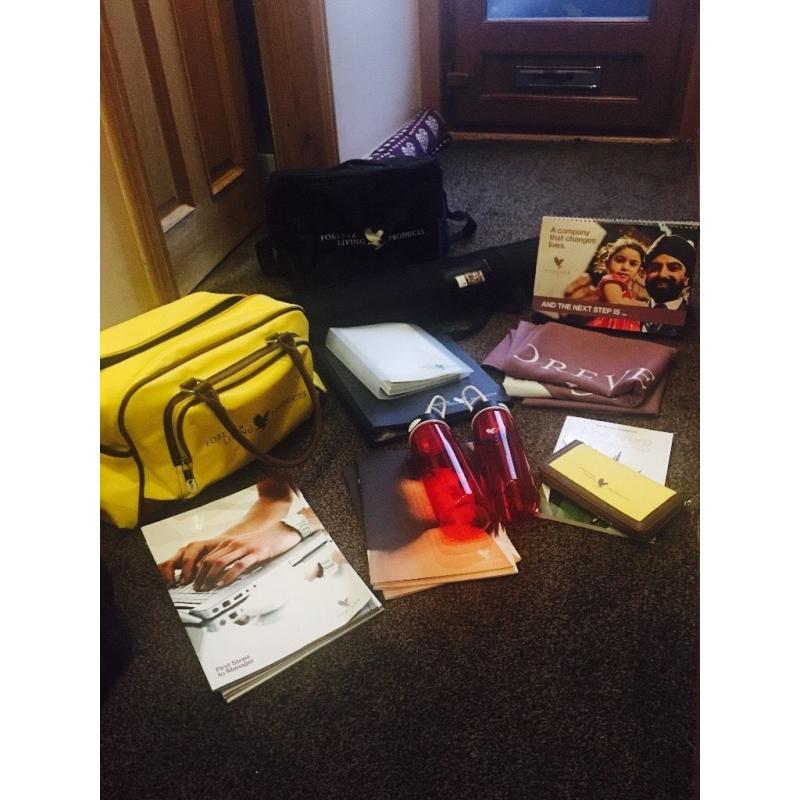 Whole lot of forever living products and business materials