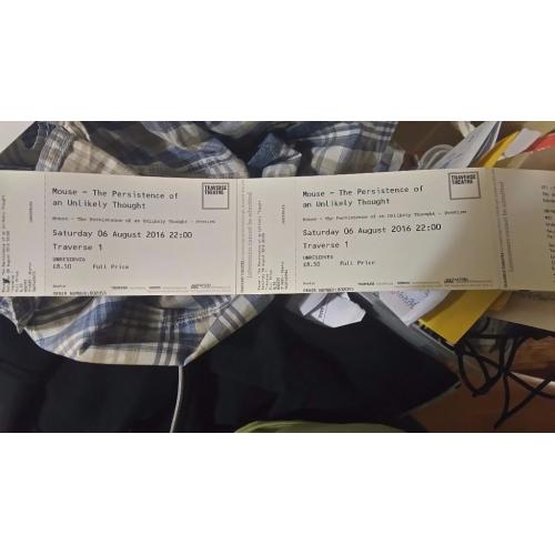 2 Tickets, Sat 6th Aug, Daniel Kitson:The Persistence of an Unlikely Thought: Traverse