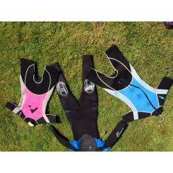 Wetsuits of various sizes rarely used