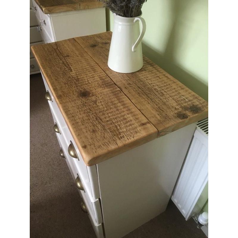 Solid pine handpainted chest of drawers