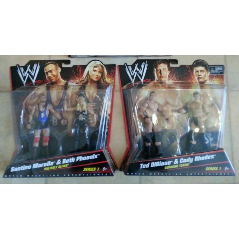 Mattel WWE Basics Twin Packs New Boxed MOC (Individually priced in listing)
