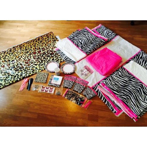 Animal girls kids zebra leopard print theme decorations