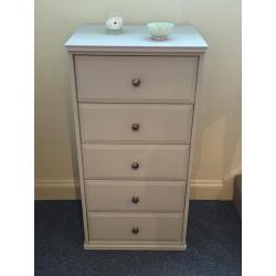 Large Tall Boy / Chest of drawers painted in Paris Grey