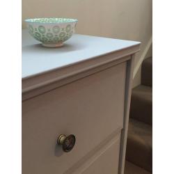 Large Tall Boy / Chest of drawers painted in Paris Grey