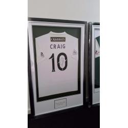 Hibernian FC signed framed shirt-Liam Craig
