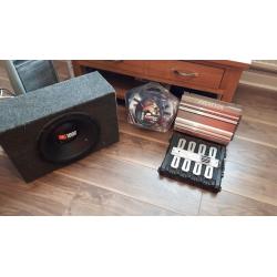 Dbl 1000 watt sub , amps and wiring kit