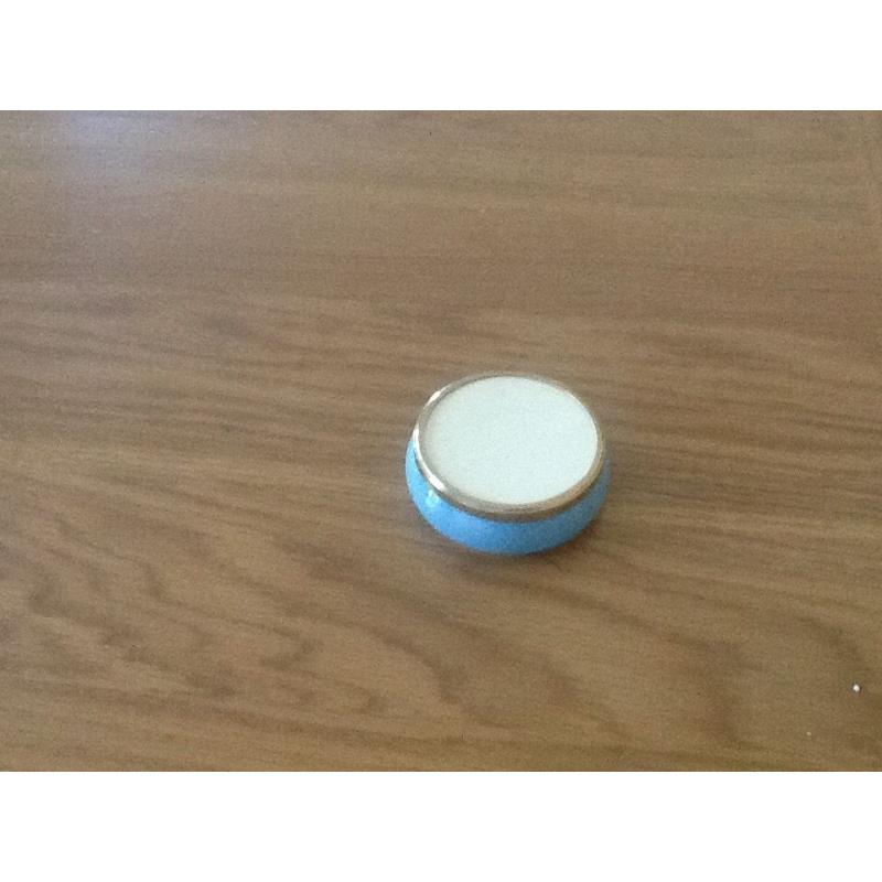 Ceramic, miniature trinket boxes for Cross Stitch enthusiasts