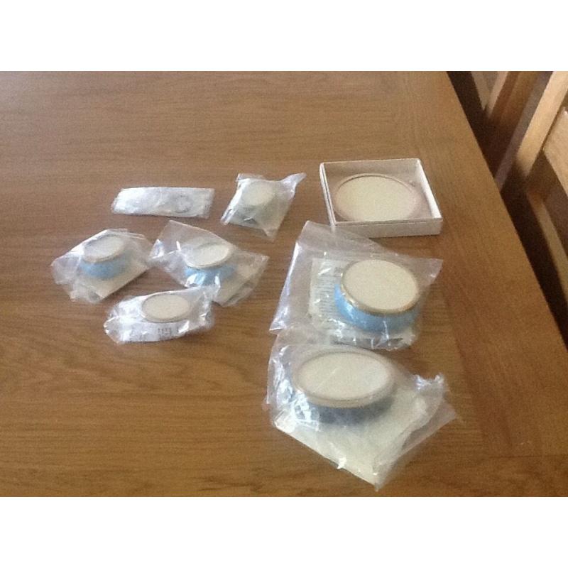 Ceramic, miniature trinket boxes for Cross Stitch enthusiasts