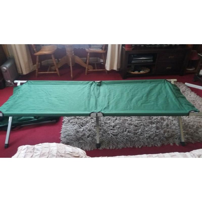 metal folding canvas camping bed