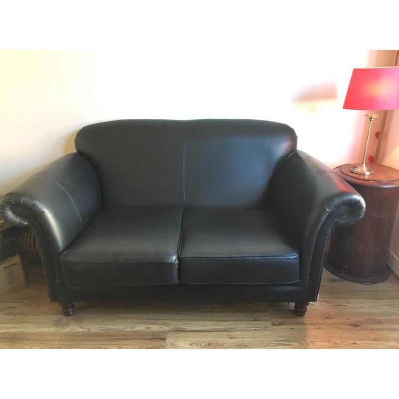 Two seater dark navy couch