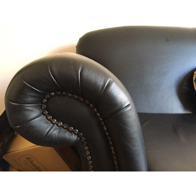 Two seater dark navy couch