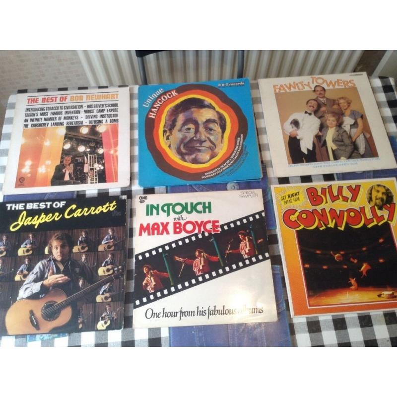 Collection of 13 comedy vinyl records