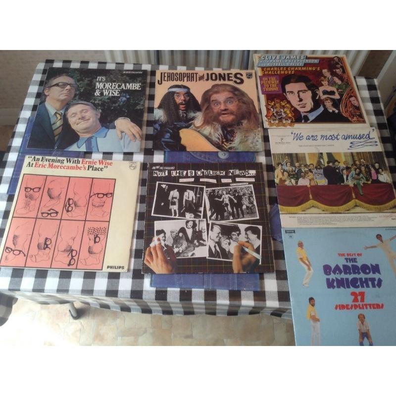 Collection of 13 comedy vinyl records
