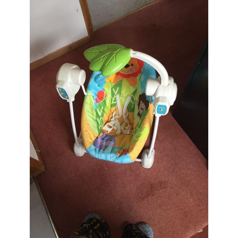 For sale fisher price baby swing basically new