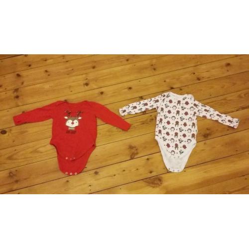 2 Christmas baby grows 9-12 months