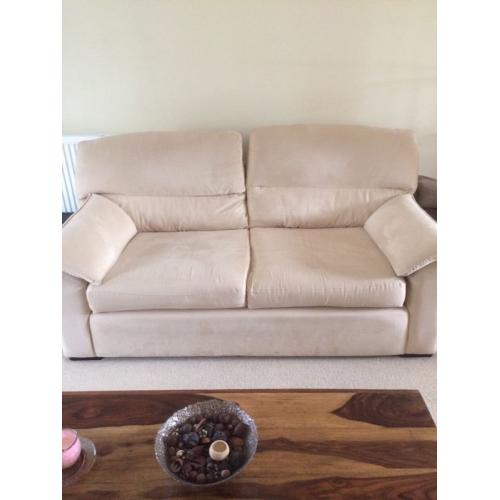 Large 2 seater faux suede handmade sofa