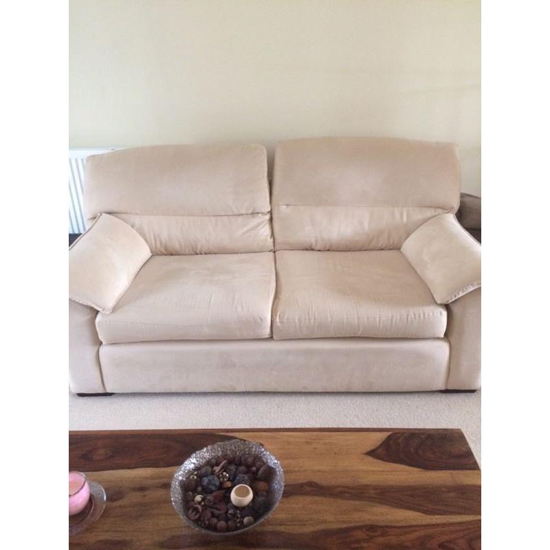 Large 2 seater faux suede handmade sofa