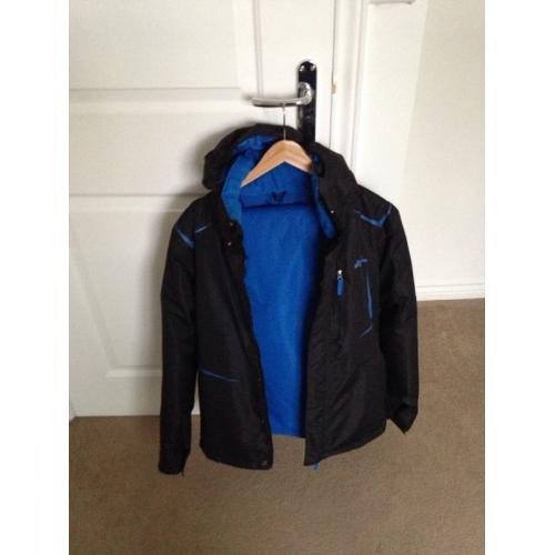 Ski jacket and trousers.