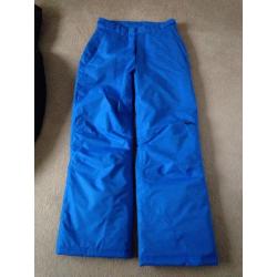 Ski jacket and trousers.