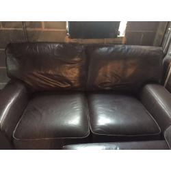 2 Two seater Leather Sofas