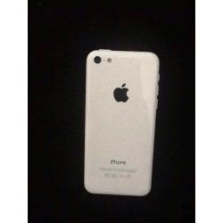 White iPhone 5c with little airline crack but hardly noticable in corner plus.....