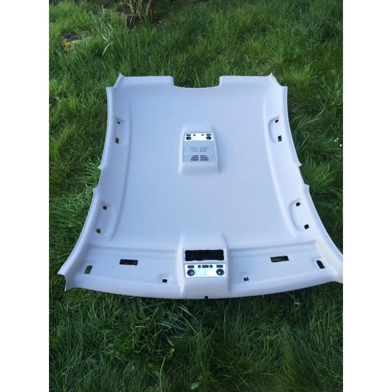 BMW E60 LCI complete grey headlining / roof liner + grab handle + sun visor