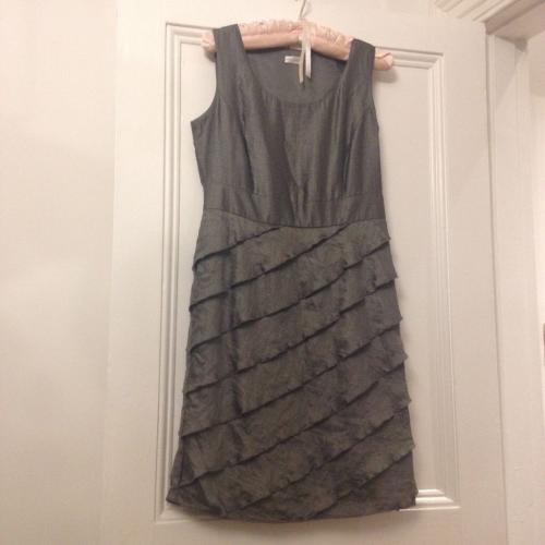 Petit Précis silver/ metal grey evening dress size 12