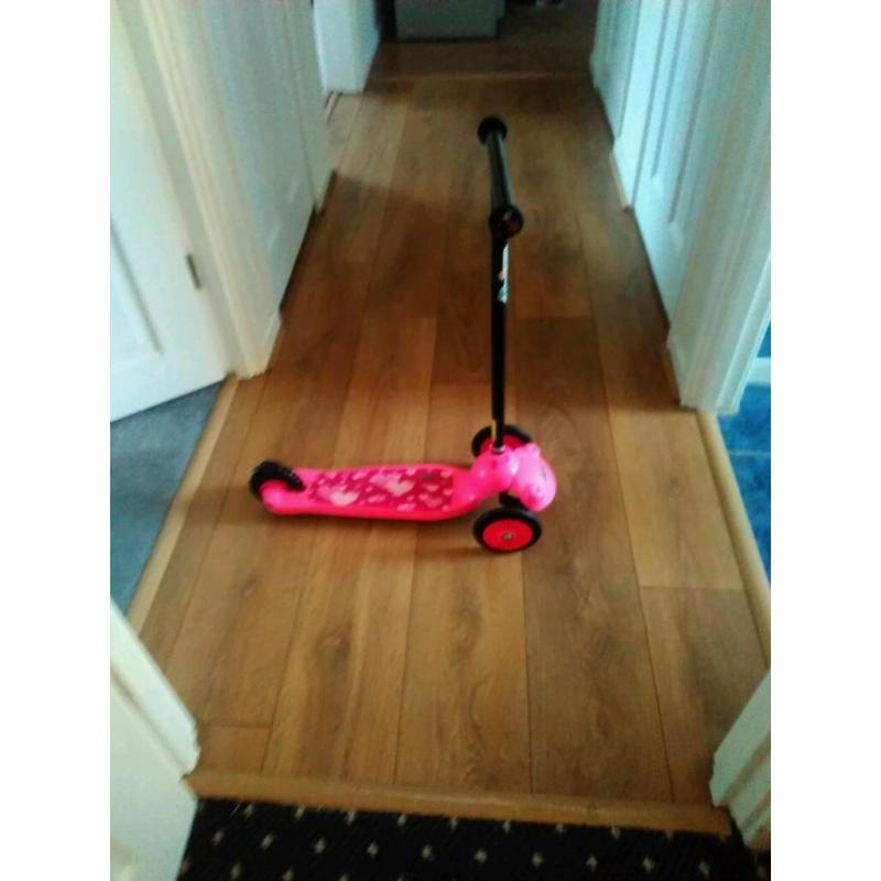 Pink scooter