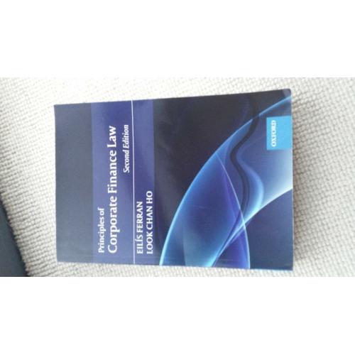 Selling lightly used "Principles of Corporate Finance Law" 2nd edn. Eilis Ferran, Look Chan Ho