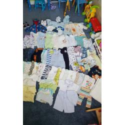 Massive bundle of baby boy clothes size 0-3 mths
