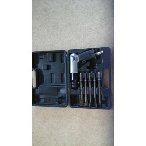 TWO COMPLETE SETS FOR AIR COMPRESSOR, DRILL & CHISEL.