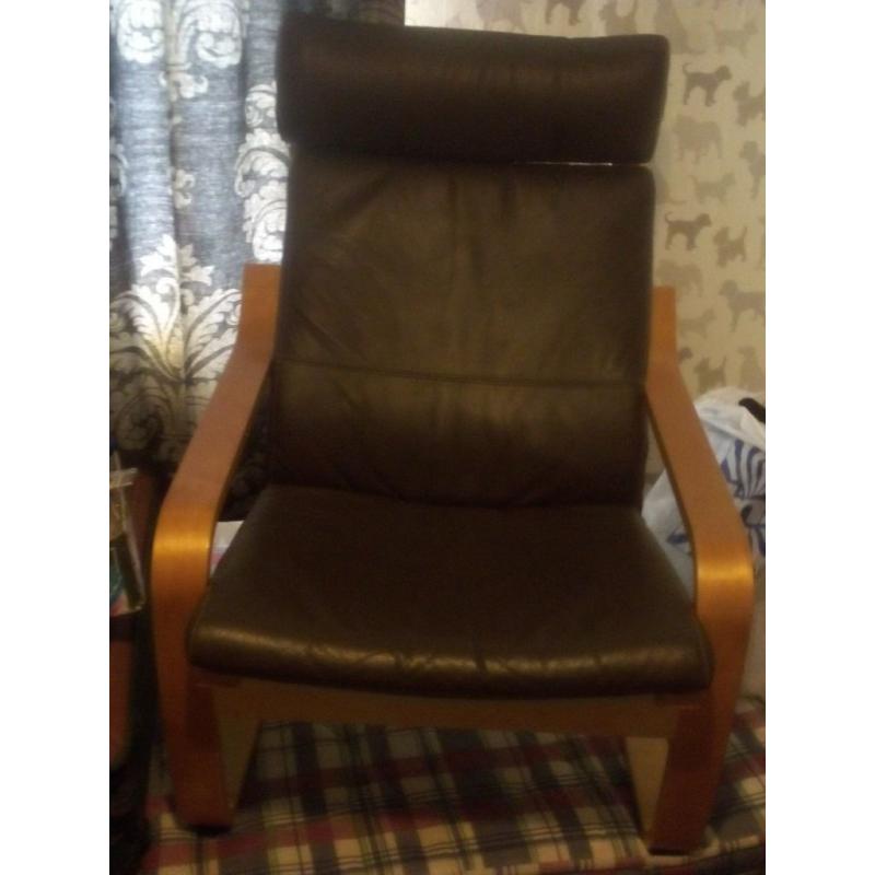 leather ikea chair