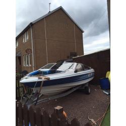 19ft Bayliner boat Capri Bowrider has Johnstone 115hp outboard runs mint