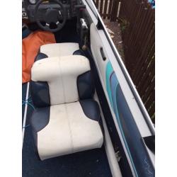 19ft Bayliner boat Capri Bowrider has Johnstone 115hp outboard runs mint