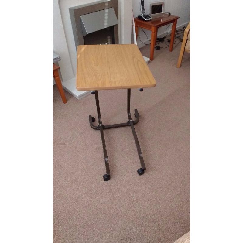 Shower Stool and Wheeled Overchair Table