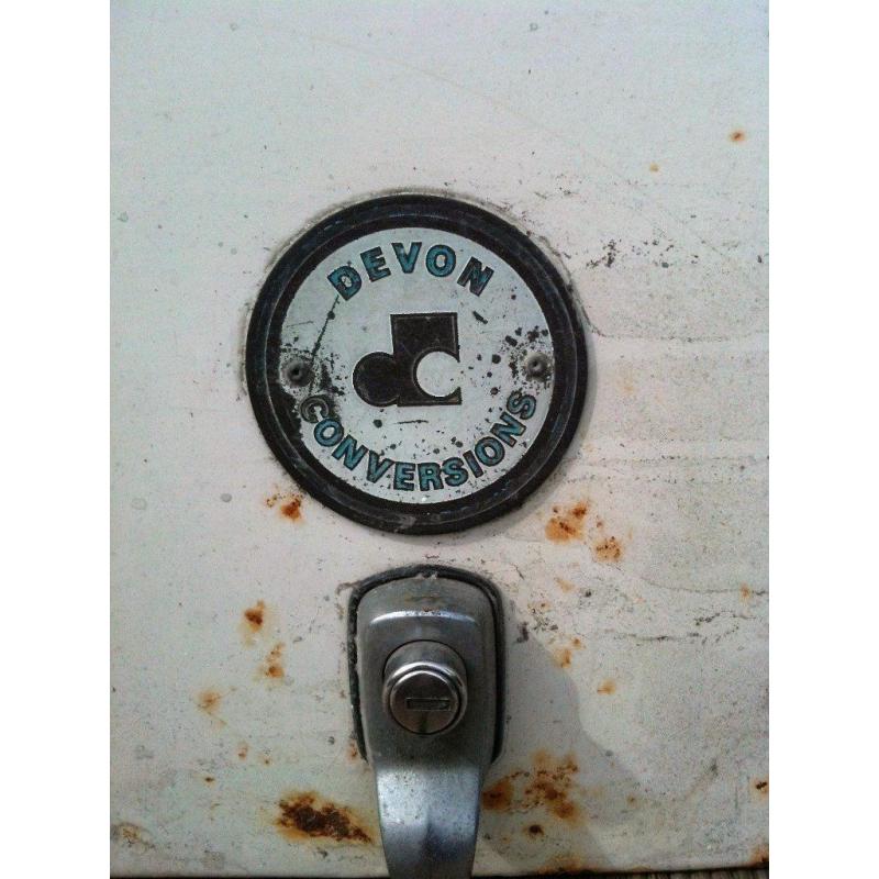 1970 VW volkswagen devon camper tailgate with original badges, for restoration