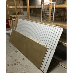 Slat wall panels retail display
