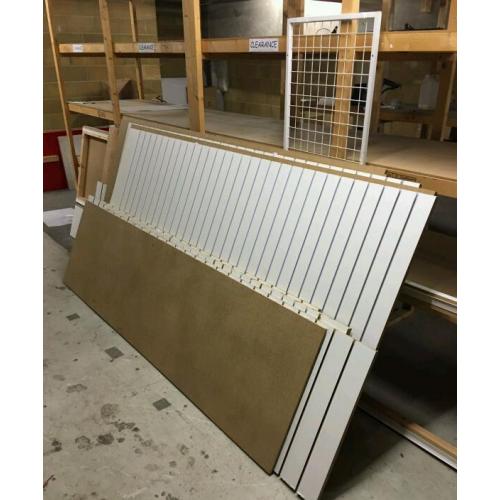 Slat wall panels retail display