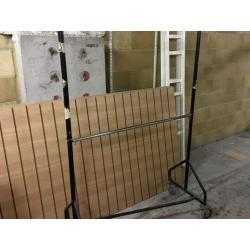 Slat wall panels retail display