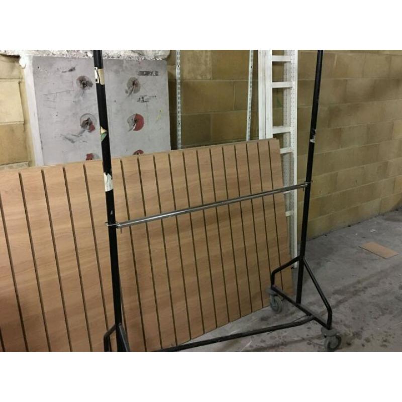Slat wall panels retail display