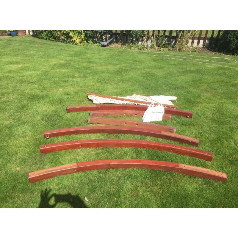 Hardwood quality double or single garden hammock.