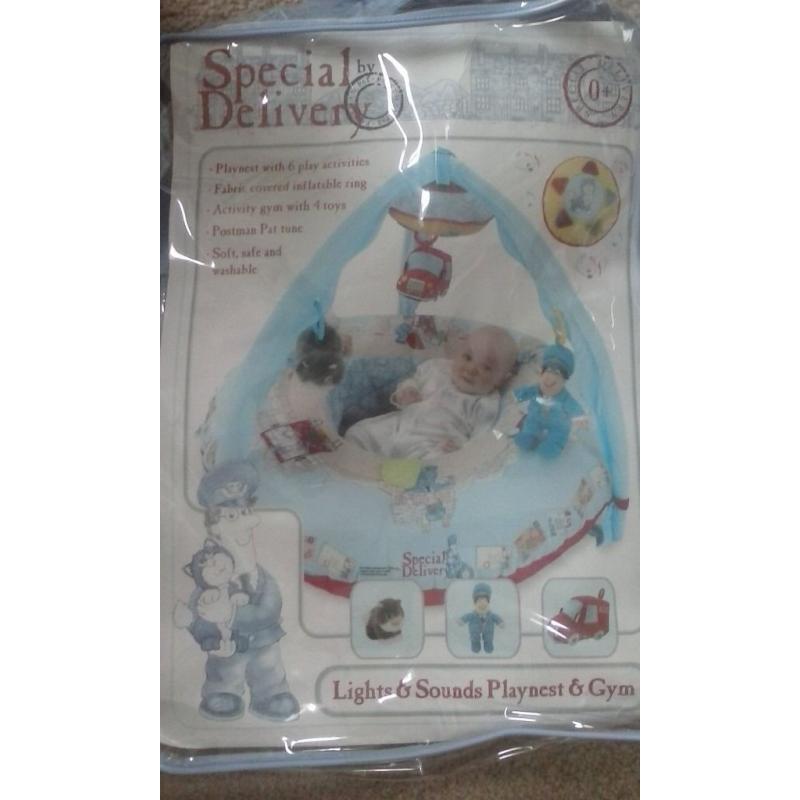 Used Postman Pat baby playnest and gym with lights and sound