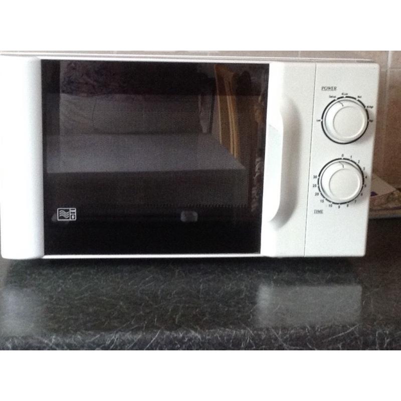 White free standing Microwave Good clean condition