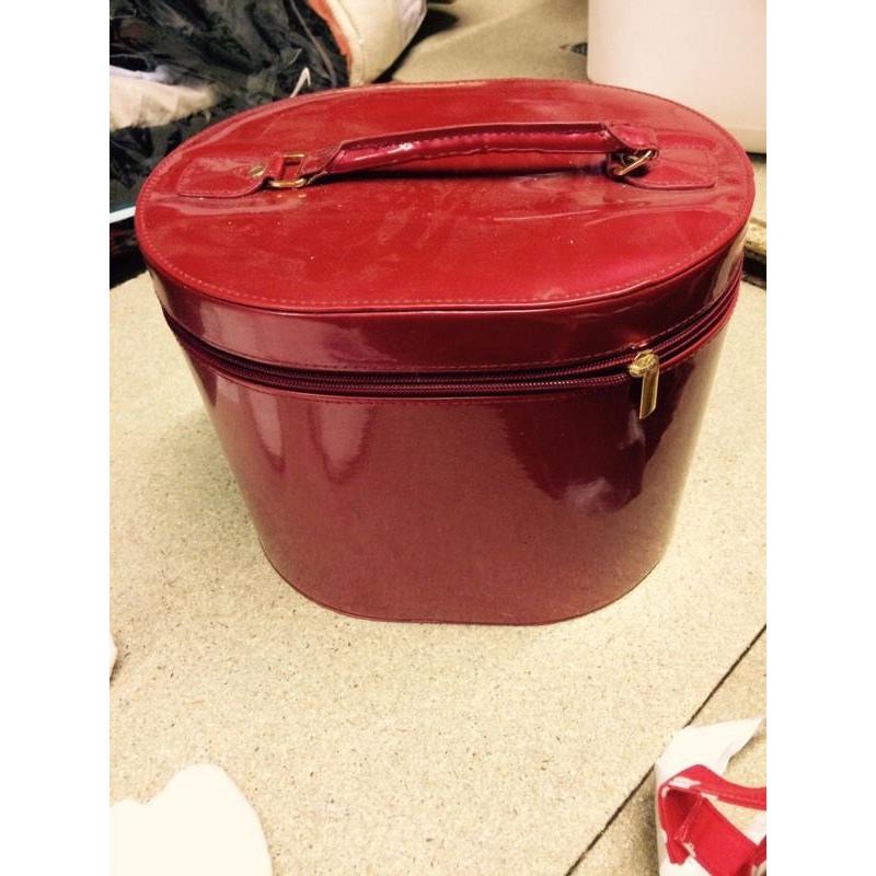 Red travel holdall