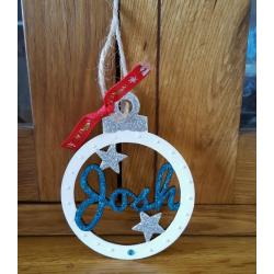 Personalised christmas baubles