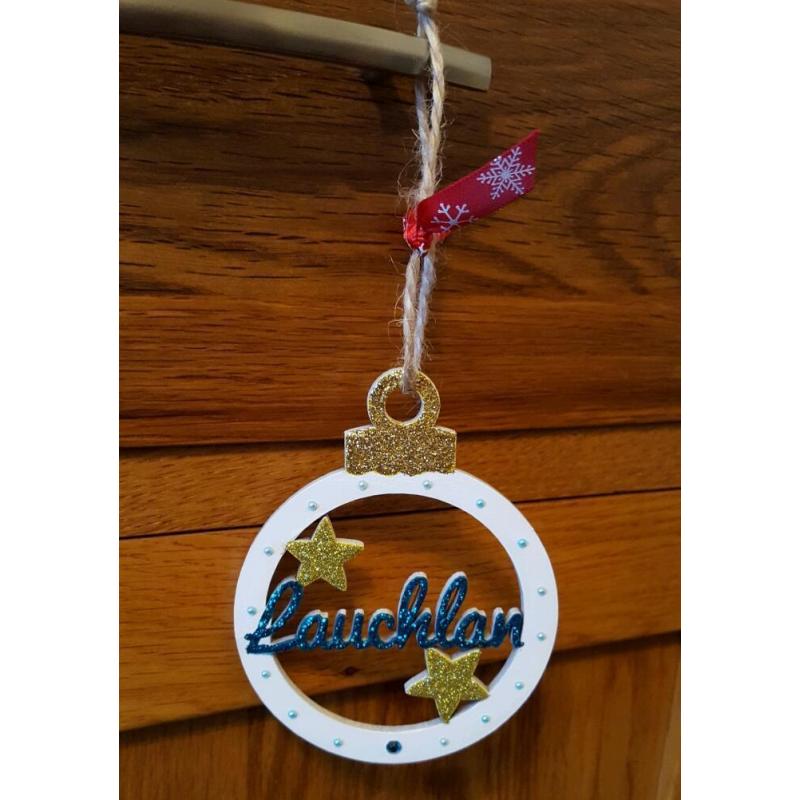 Personalised christmas baubles