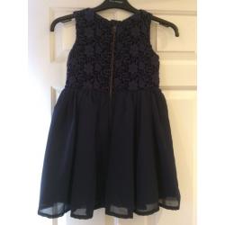 Navy party dress Age 6-7