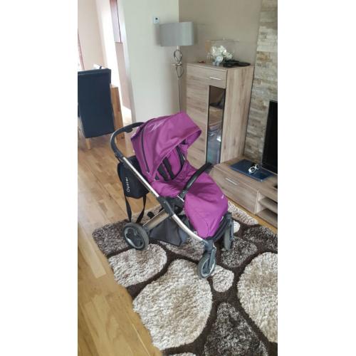 Babystyle Oyster1 Pushchair with 2 colour packs-Purple Grape and Ocean Blue