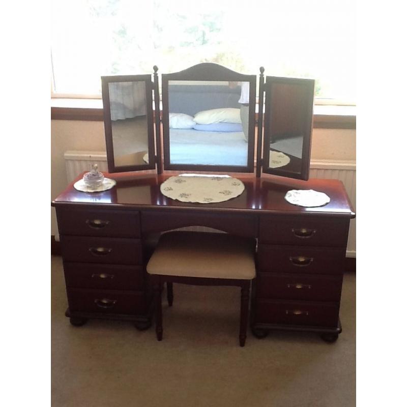 McDonagh Solid Wood Bedroom Furniture set -Wardrobes(2), Chest of Drawers(2), Dressing Table, more