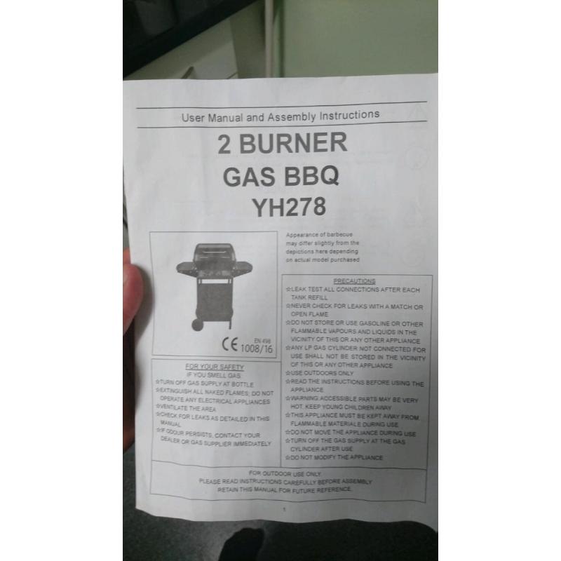 Gas bbq never used